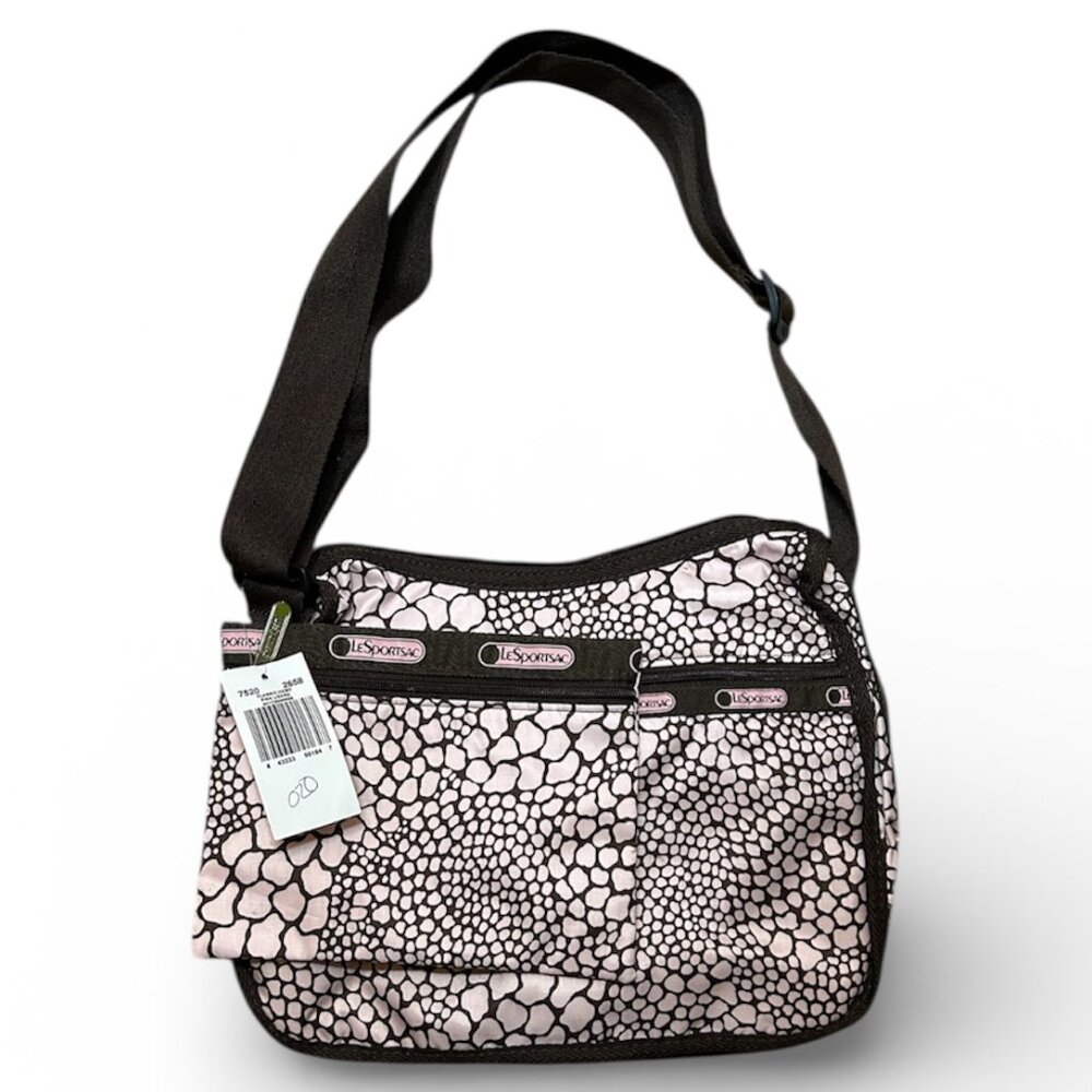 LeSportsac Mid-2000s Pink and Brown Animal Print Crossbody (Brand New with Tag)